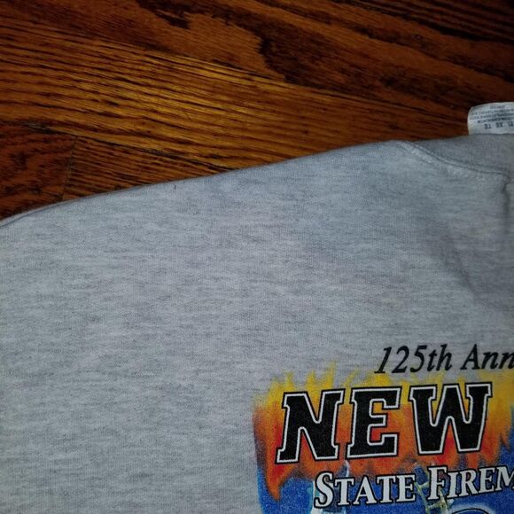 Y2K Jerzees Wildwood New Jersey Firefighter Sweatshirt - Picture 5 of 6